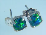 Butw Sterling Silver Gilson (6MM ) Opal Stud Post Ear Ring Set 0028D. Fixed Price $24.99.