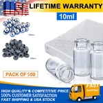 500PCS 10ML Lab Vials Borosilicate Glass Clear Headspace Crimp Top Flat Bottom. Fixed Price $115.99.