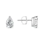 2.75 Ct Pear Lab Created Grown Diamond Earrings Studs Solid 14K White Gold Screw. Fixed Price $849.80.