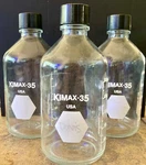 Kimble 61110P-500 Kimax 500ML Round KG-35 Storage Bottle W Cap (set Of 3). Fixed Price $20.00.