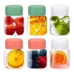 Patikil Small Juice Glass Bottles With LIDS,6PCS 10 Ounce, White/pink/green. Fixed Price $29.07.