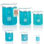 Karter Scientific Low Form Glass Beaker Piece Set 100, 250, 500, & 1000. Fixed Price $17.99.