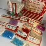 Lot Vtg Creative Notions Ferris Wheel Beads Gold Balls Caps Faux PEARL/224E. Fixed Price $13.50.
