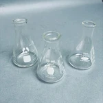 Assorted Kimble/bomex And Vwr Erlenmeyer Flasks 50 Ml Stopper No - Total Of 10. Fixed Price $75.00.