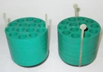 Set Of 2 Beckman Gpr Centrifuge 339180 349947 14-PLACE 15 Ml Green Adapters. Fixed Price $85.00.