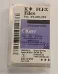 Kerr Dental Size 30MM Stainless Steel K-flex 6-FILE Per Box. Fixed Price $7.99.