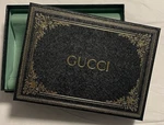 Rare Authentic Gucci Black And Gold - Med Storage Gift Box 8.5 6.25 2.25". Fixed Price $27.99.