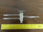 Corning Glass Pyrex Stopcock Assembly - P/n: 7380 Very Lightly Used. Fixed Price $99.95.