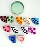 Chemglass CG-1991-P / Ika Pie-blocks, Reaction Safety Holders. Fixed Price $40.00.