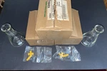 Filtering Flasks, Filter, 250ML Lot Of 6, Kimax 27065, Nos, Vacuum Lab Glass. Fixed Price $25.00.