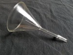Corning Pyrex Glass 100MM Id 60 Angle Fluted Filling Funnel W/ Short Stem. Fixed Price $16.99.