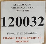 Sealed Lee Laser 120032 10" Di Mixed Bed Filter W3T184842 Evoqua. Fixed Price $85.00.