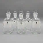 Wheaton Glass Apothecary Bottles With Stoppers - Laboratory Bod. Fixed Price $25.00.