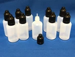 30ML Empty Plastic Squeezable Eye Dropper Bottles Black Cap 1OZ Ldpe (10-PACK). Fixed Price $8.99.