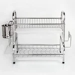 Blcnzlory Dish Drying Rack 2 Tier Bowl Plate Drainer - Silver. Fixed Price $54.74.