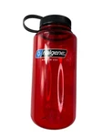 Nalgene Plastic Water Bottle. Red With Black Lid Wide Mouth 32 Oz Classic. Fixed Price $49.00.