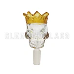14MM Clear Xl Skull W/ Crown Glass Slide Bowl Male. Fixed Price $10.95.