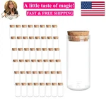 48-PACK 1.01 Oz 30 Ml Glass Bottles & Tubes With Cork Stoppers For Spell J.... Fixed Price $53.99.