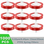 1000PCS Ptfe Membrane Syringe Lab Filter 0.22 Um 13MM Hydrophilic Hydrophobic Gc. Fixed Price $23.91.