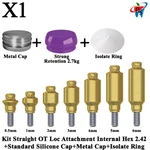 1X Kit Straight Ot Loc Attachment Int Hex 2.42 Strong Silicone Metal Cap Ring. Fixed Price $30.00.