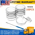 90MM Glass Lab Petri Plates Dishes Reusable W/ Lids Autoclavable. Fixed Price $23.99.