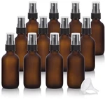 Juvitus (12 Pack) Oz Frosted Amber Glass Boston Round Bottle With Black Fin.... Fixed Price $36.06.