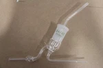 New Pyrex Condenser - Glass Wash Bottle Top W/ 24/40 Ground Joint Erlenmeyer. Fixed Price $127.84.