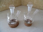 Pyrex Kimax Round Bottom Flask 2 Neck Vertical Tube Well Stopper 5160 500ML. Fixed Price $60.00.