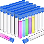 Teenitor 50 Pack Clear Plastic Test Tubes With Blue Caps 16 100MM Good Seal F.... Fixed Price $20.71.