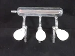 Ace Glass 235MM 3-PORT Left Single Bank Inert Gas Vacuum Manifold Ptfe Plugs. Fixed Price $146.99.