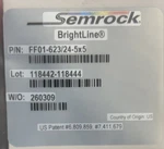 Semrock Brightline FF01-623/24-5X5 Bandpass Filter. Fixed Price $44.95.