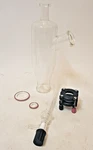 Chemglass Lab Gas Washing Bottle Reaction Vessel W/ Stopcock Tube Clamp New Nos. Fixed Price $450.00.