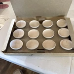 Vintage Coors U.s.a. Size Porcelain Crucible Lids No. 240 Lot Of 12 Org Box. Fixed Price $30.00.