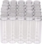 Pack Of 100, 20ML Small Glass Bottles With Metal Cap Screw Top Lids Tiny Vials. Fixed Price $37.40.