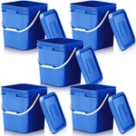 Mumufy Pcs 3.5 Gallon Square Food Grade Bucket With Lid Blue. Fixed Price $94.27.