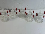 Set Of (5) Chromware Chromatography 55MM Od Ledge Adapters 4MM Ptfe Stopcock. Fixed Price $79.50.