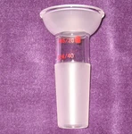 Kemtech America Synthware Adapter: 35/20 Ball Socket To 24/40 Joint #13. Fixed Price $82.00.