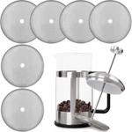 6PACK 4" Stainless Steel Reusable French Press Replacement Filters 8CUP 34OZ. Fixed Price $9.20.