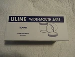 Uline S-9934..OPEN Case (33) Wide Mouth Plastic Clear 4OZ Jars W/white Lid New. Fixed Price $11.66.