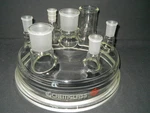 Chemglass 24/40 45/50 Custom 7-NECK Vessel Lid W/ 300MM Flange For 50L Reactor. Fixed Price $1949.99.