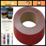 Premium 1/2" X 50' Automotive Single Stripe Tape Cardinal Red, High-quality Ad. Fixed Price $31.99.