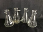 (4) Kimble Kimax Glass 500ML Graduated Filter Flask W/10.5MM Sidearm 27060-500. Fixed Price $43.99.
