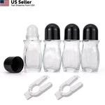 Newzoll 4 Pack 50ML Clear Glass Roller Bottles For With Black Caps. Fixed Price $21.36.