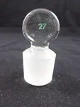 Chemglass Solid Pennyhead Flask Length Size #27 Inner Joint Stopper. Fixed Price $9.24.