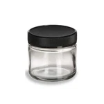Kimble Clear Glass Straight-sided Jars, (caps Attached) Case Of 24. Fixed Price $31.26.