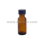 Boston Round 1/2 Oz Amber Glass Bottles With Poly Cone Lined Black Caps. Fixed Price $179.99.