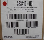 Thermo Scientific 383410-08 Nalgene Certifiedclean Pc Biotainer 10L (2/CASE). Fixed Price $129.99.