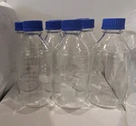 9- Duran Original Gl 45 Laboratory Bottle Clear, With Screw Cap & Pouring. Fixed Price $269.00.
