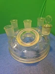 Chemglass 6-NECK 45/50 & 80MM Angled Flanged Reaction Lid 300MM 50L. Fixed Price $697.00.