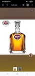 Virginia Tech Hokies Glass Decanter Clear Collegiate With Lid/stopper. Fixed Price $65.00.